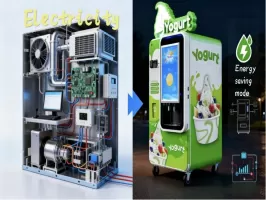 Un distributore di gelati utilizza elettricità?
